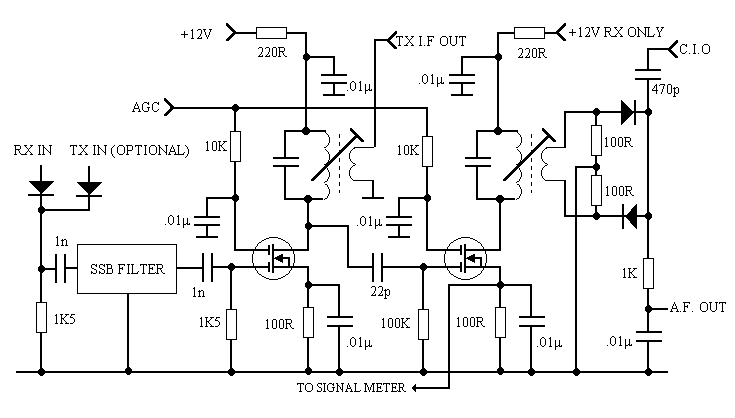 80M TRANSCEIVER, RECEIVER SECTION